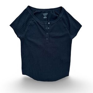 Black Abercrombie & Fitch Ribbed Shirt women’s size small